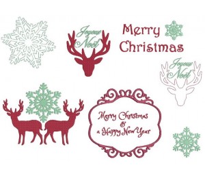 Stickserie - Fancy Christmas Silhouette